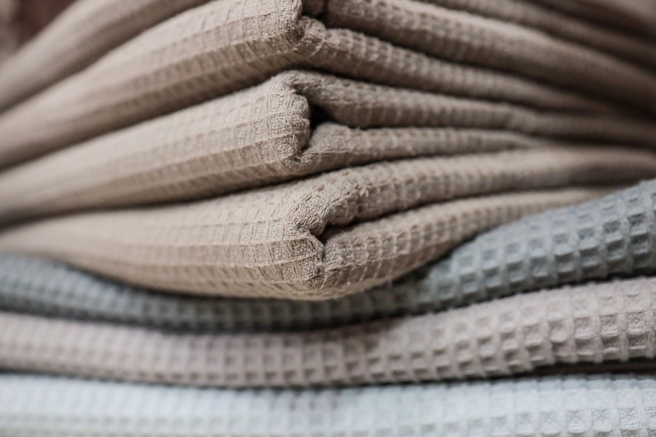 Stack of soft folded towels